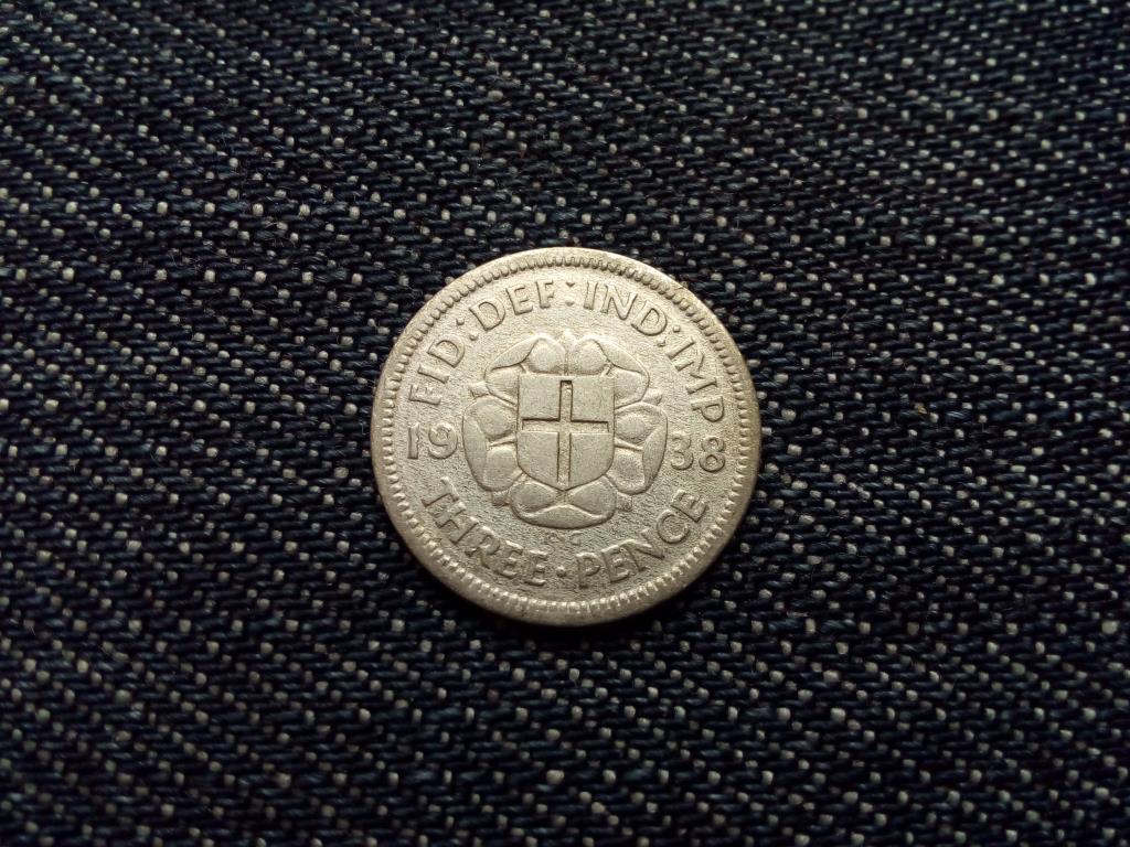 Anglia VI. György .500 ezüst 3 Pence 1938