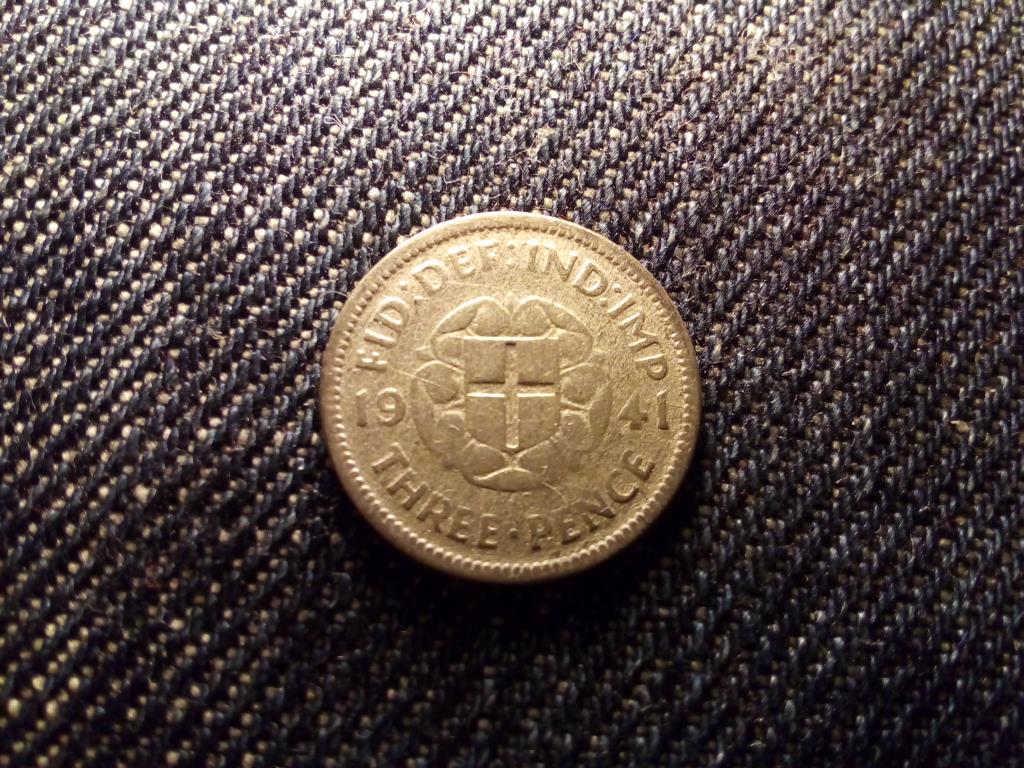 Anglia VI. György .500 ezüst 3 Pence 1941
