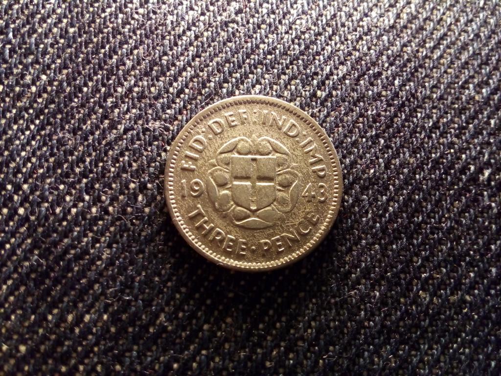 Anglia VI. György .500 ezüst 3 Pence 1943