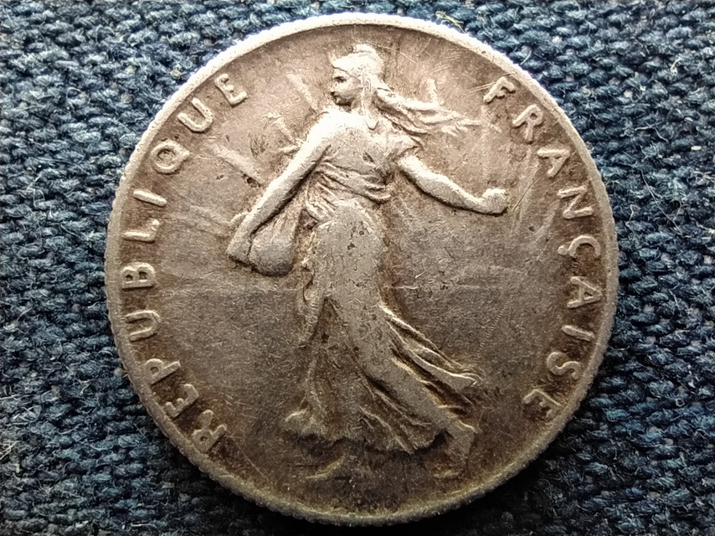 Franciaország Harmadik Köztársaság .835 ezüst 50 Centimes 1916