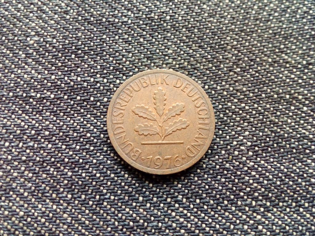 Németország Szövetségi Köztársaság (1949-1990) réz borítású acél 1 Pfennig 1976 J