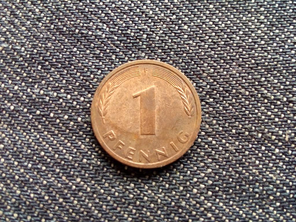 Németország Szövetségi Köztársaság (1949-1990) réz borítású acél 1 Pfennig 1990 F