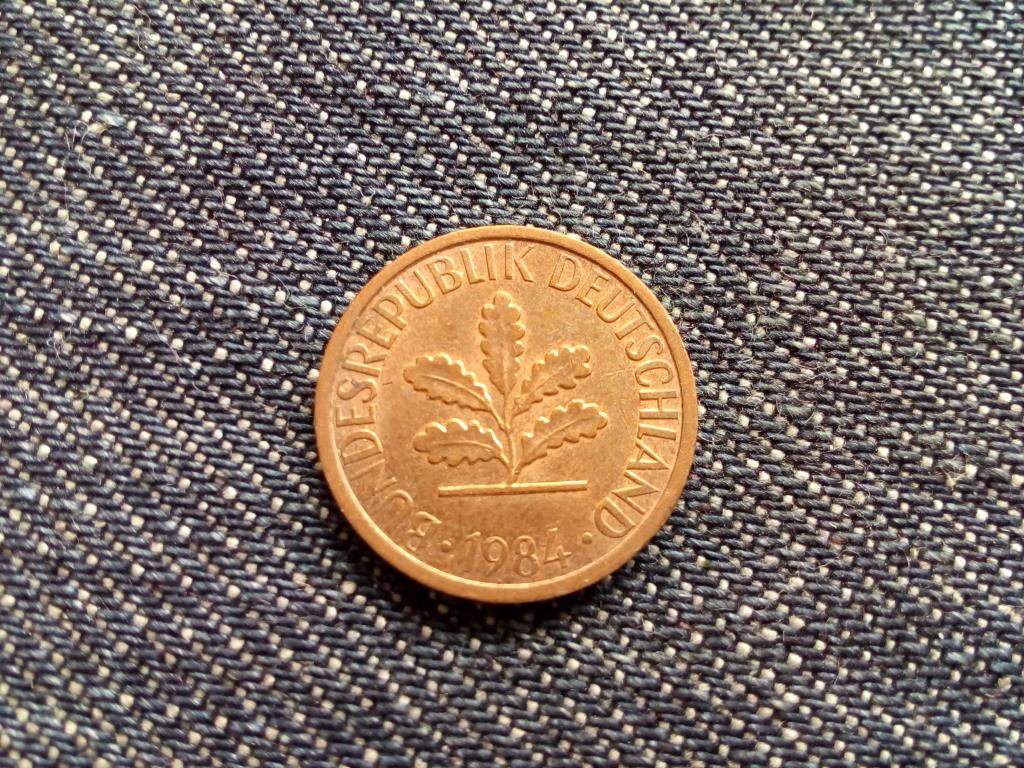 Németország Szövetségi Köztársaság (1949-1990) réz borítású acél 1 Pfennig 1984 D