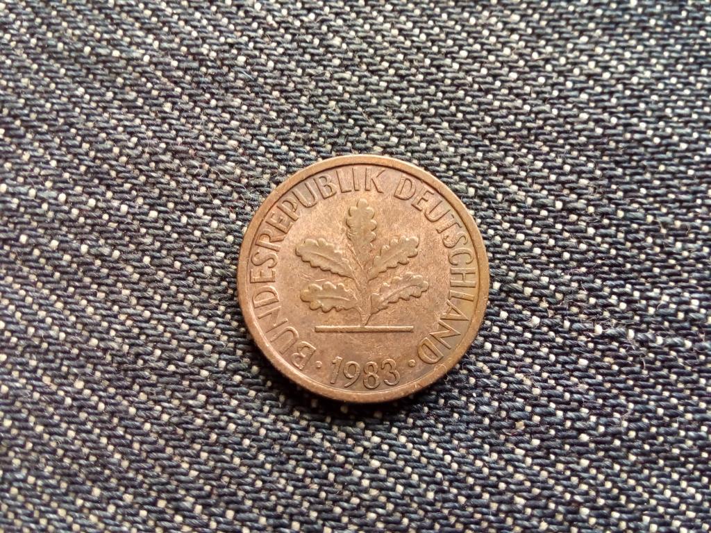 Németország Szövetségi Köztársaság (1949-1990) réz borítású acél 1 Pfennig 1983 J