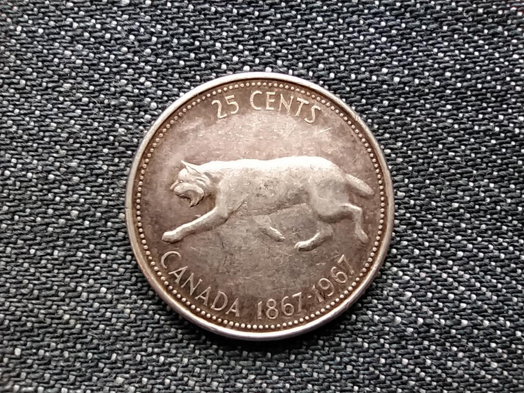 Kanada 100 éves Kanada .800 ezüst 25 Cent 1967