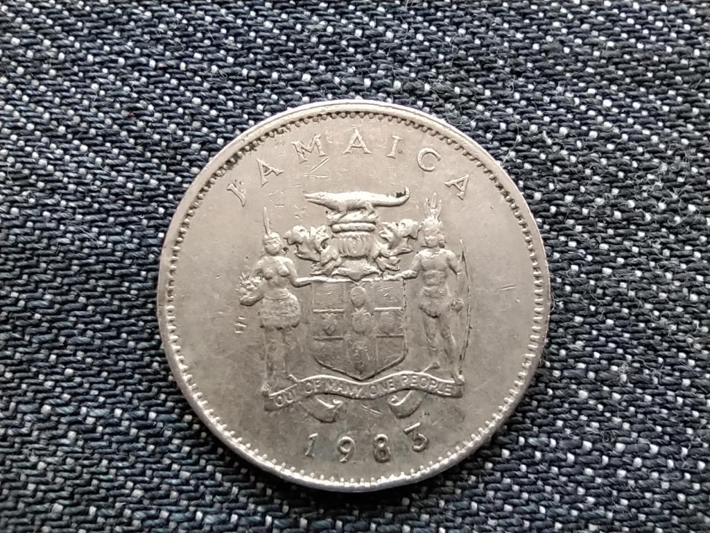 Jamaica II. Erzsébet (1952-) ritkább 10 cent 1983 Franklin Mint