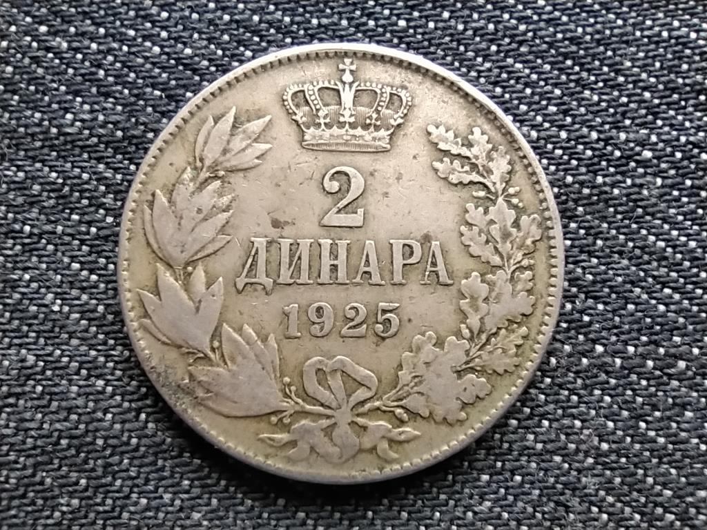 Jugoszlávia I. Sándor (1921-1934) 2 Dínár 1925 Bruxelles Mint
