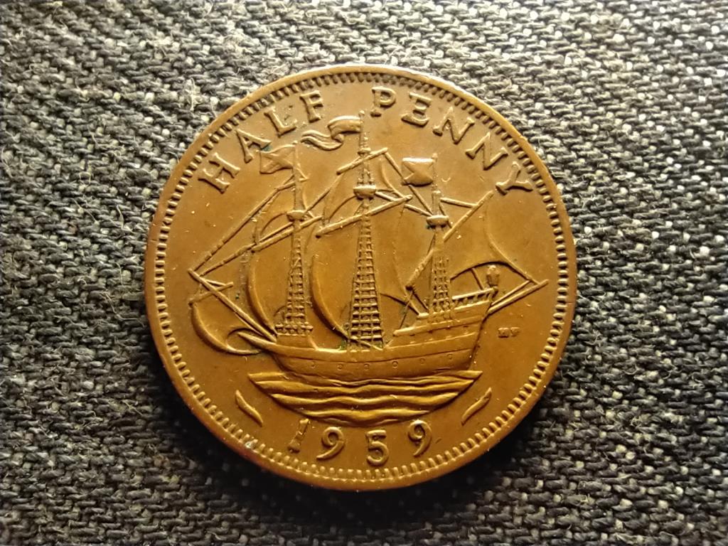 Anglia II. Erzsébet 1/2 Penny 1959