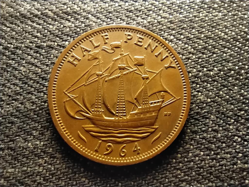 Anglia II. Erzsébet 1/2 Penny 1964
