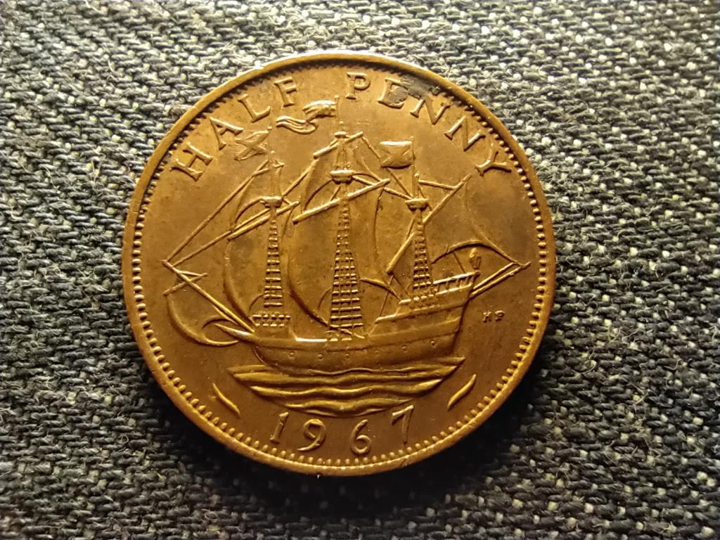Anglia II. Erzsébet 1/2 Penny 1967