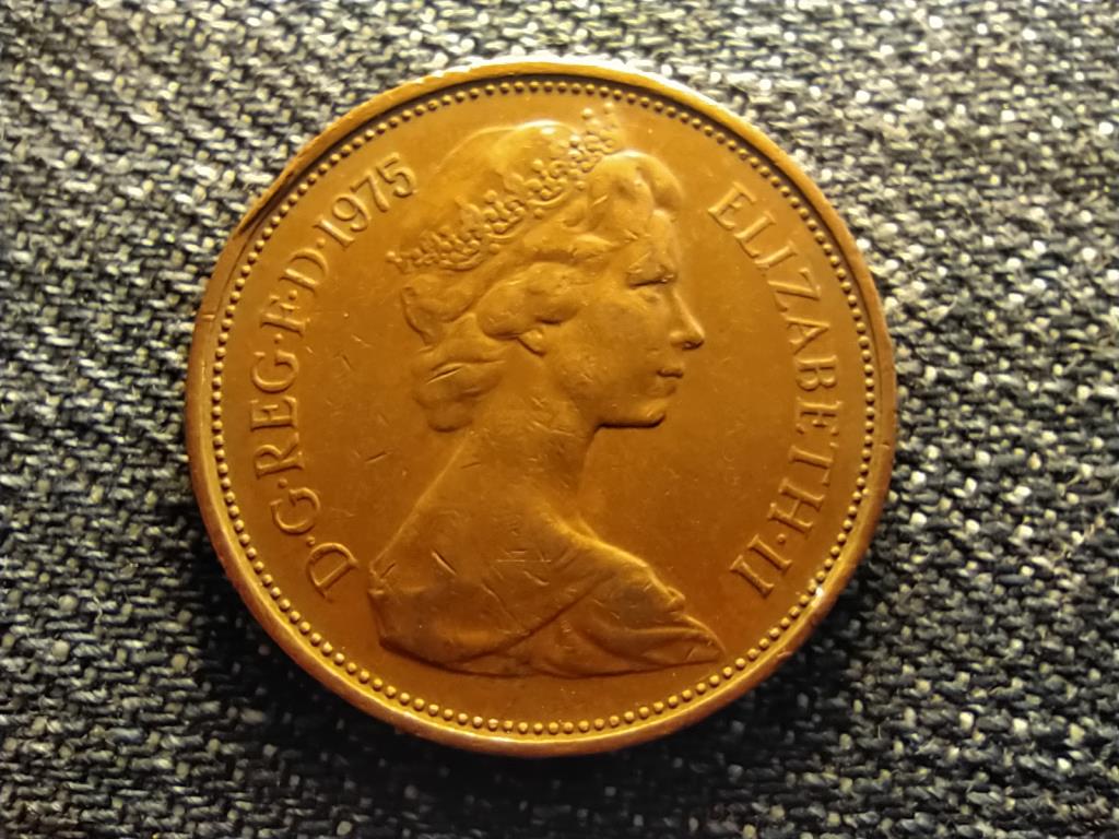 Anglia II. Erzsébet (1952-) 2 Új Penny 1975