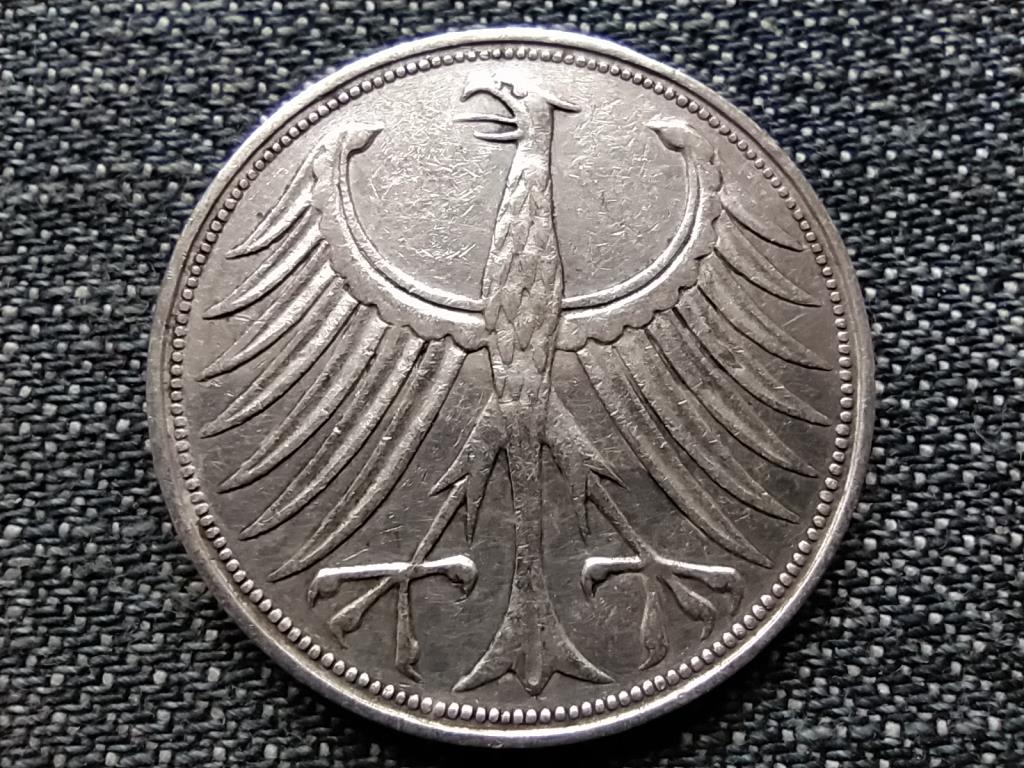 Németország NSZK (1949-1990) .625 ezüst 5 Márka 1951 F
