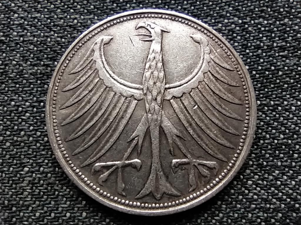 Németország NSZK (1949-1990) .625 ezüst 5 Márka 1951 G