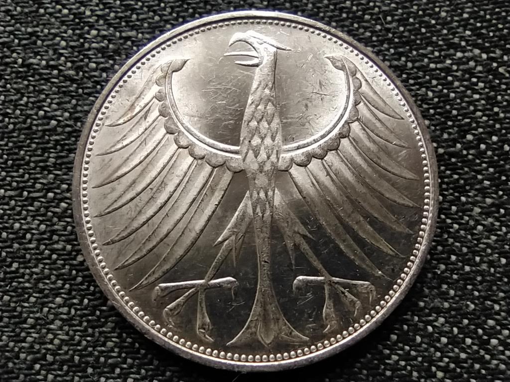 Németország NSZK (1949-1990) .625 ezüst EXTRA 5 Márka 1974 G