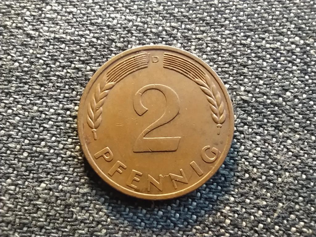 Németország NSZK (1949-1990) 2 Pfennig 1969 D