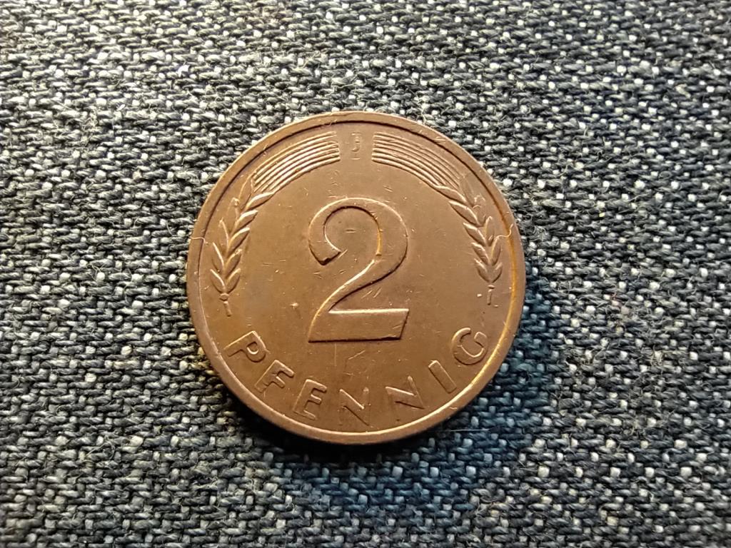 Németország NSZK (1949-1990) 2 Pfennig 1972 J