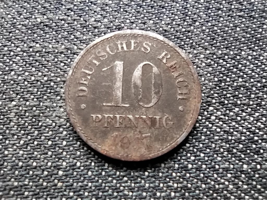 Németország Második Birodalom (1871-1918) 10 Pfennig 1917 A