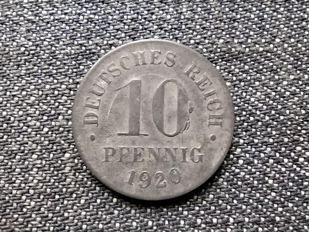Németország Második Birodalom (1871-1918) Verdehibás 10 Pfennig 1920