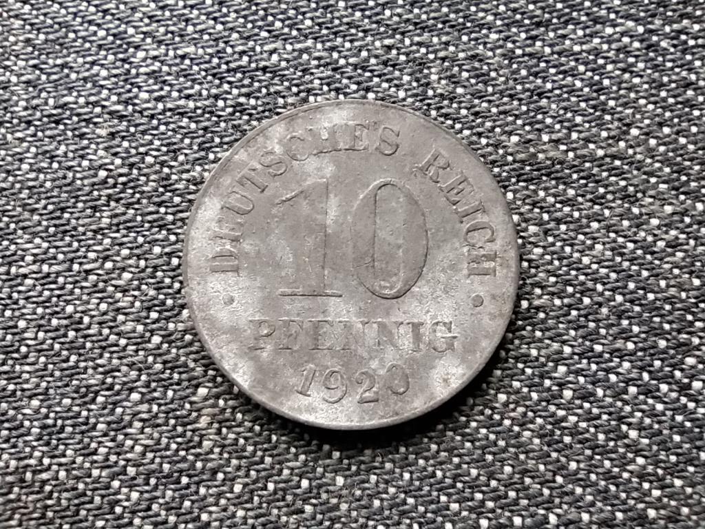 Németország Második Birodalom (1871-1918) 10 Pfennig 1920