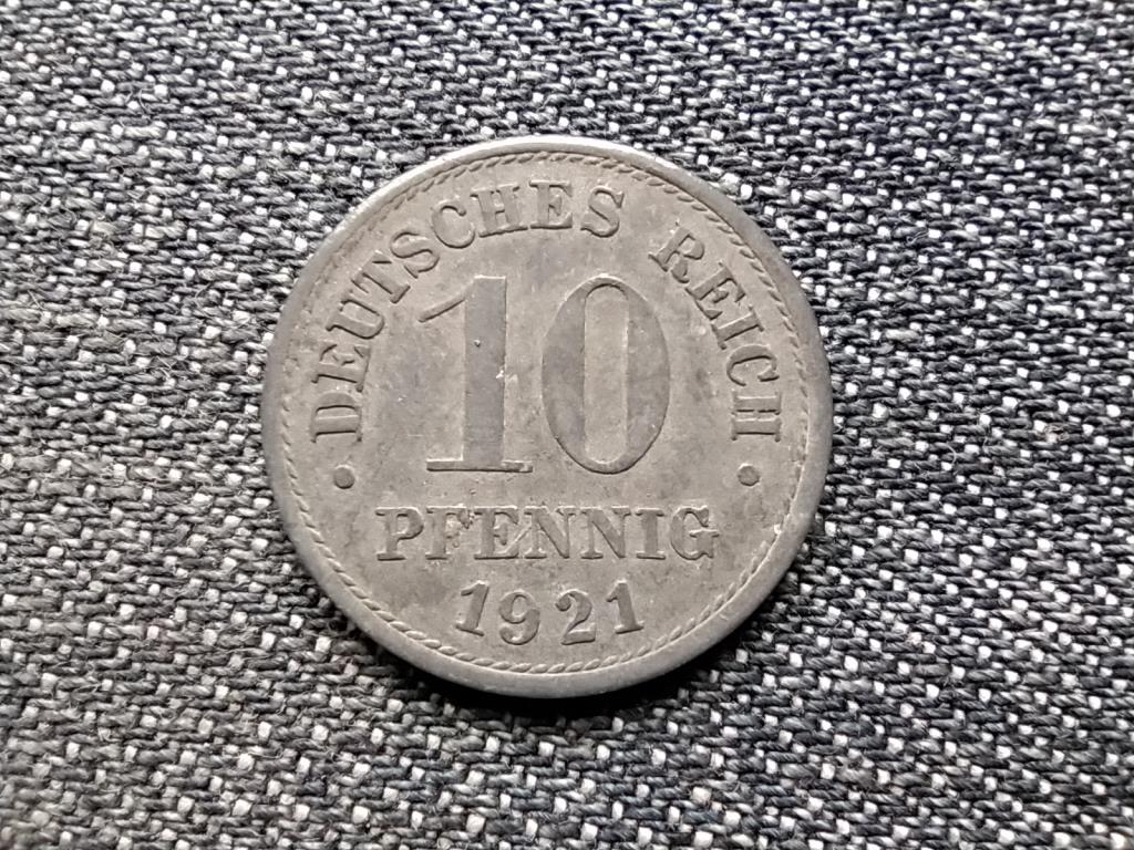 Németország Második Birodalom (1871-1918) szép 10 Pfennig 1921