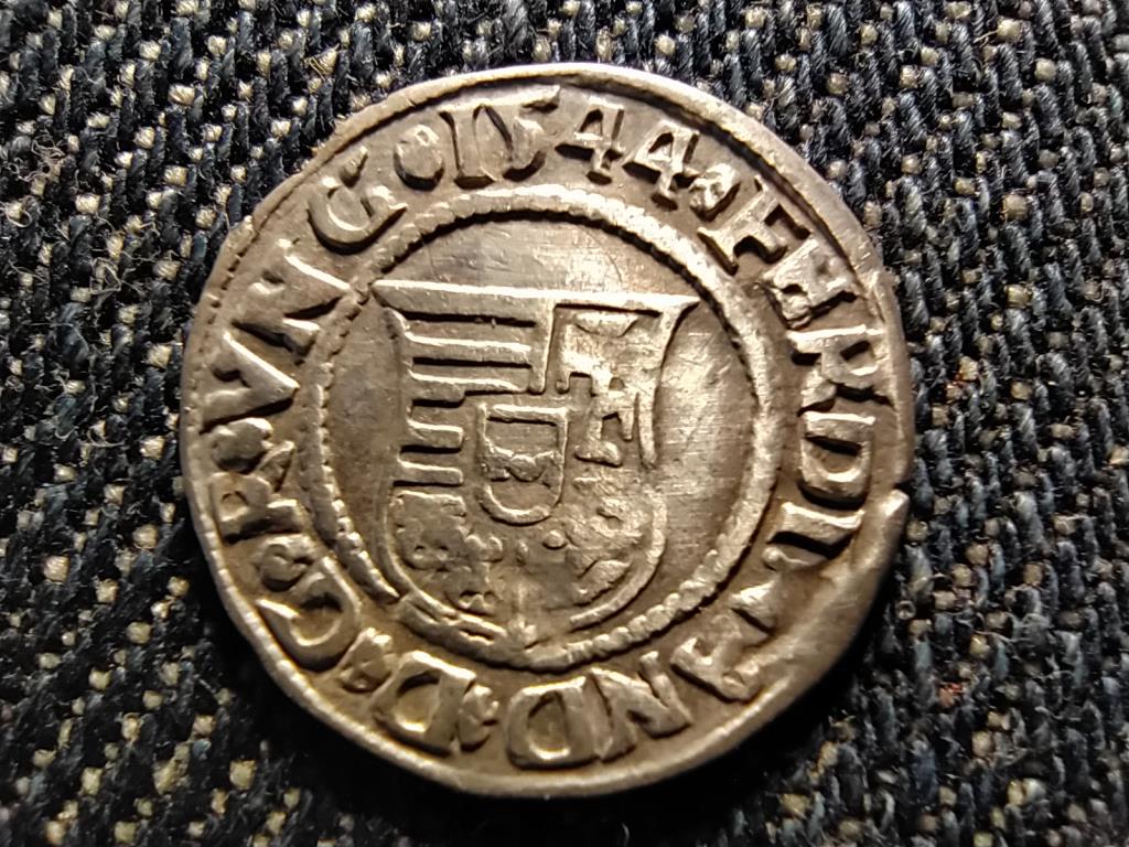 I. Ferdinánd (1526-1564) ezüst Dénár ÉH745 1544 KB TÖRÖTT ÉS DUPLA VERET
