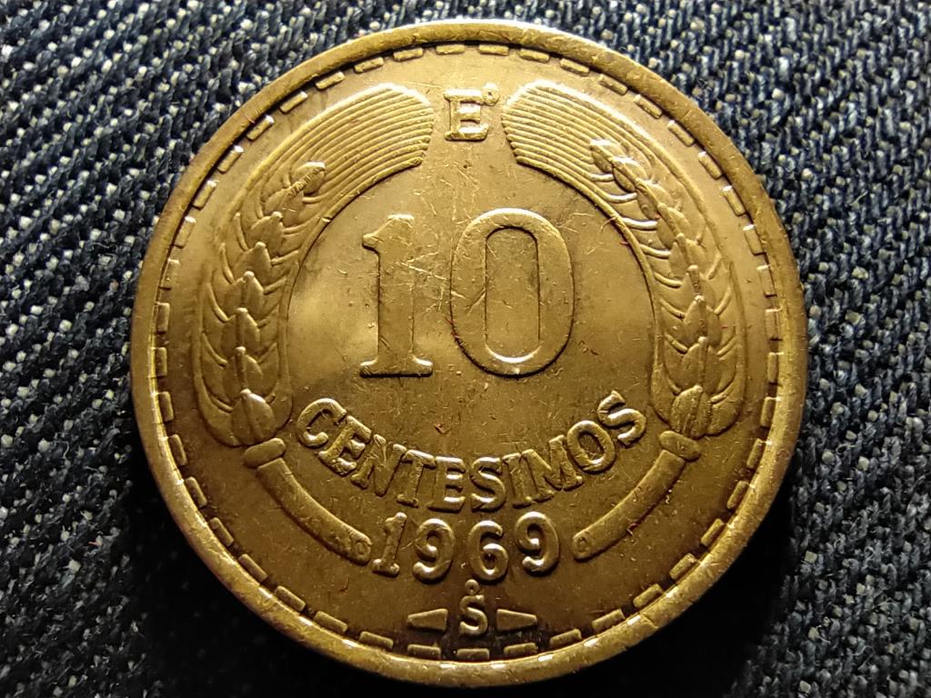 Chile 10 Centésimo 1969 So
