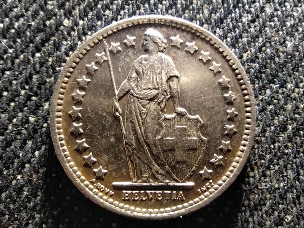 Svájc .835 ezüst 1/2 Frank 1958 B
