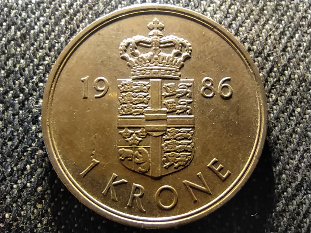 Dánia II. Margit réz-nikkel 1 Korona 1986 R B