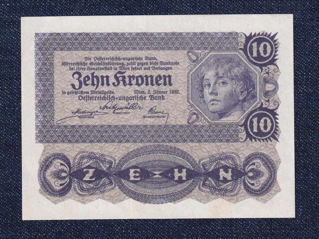Ausztria 10 Korona bankjegy 1922