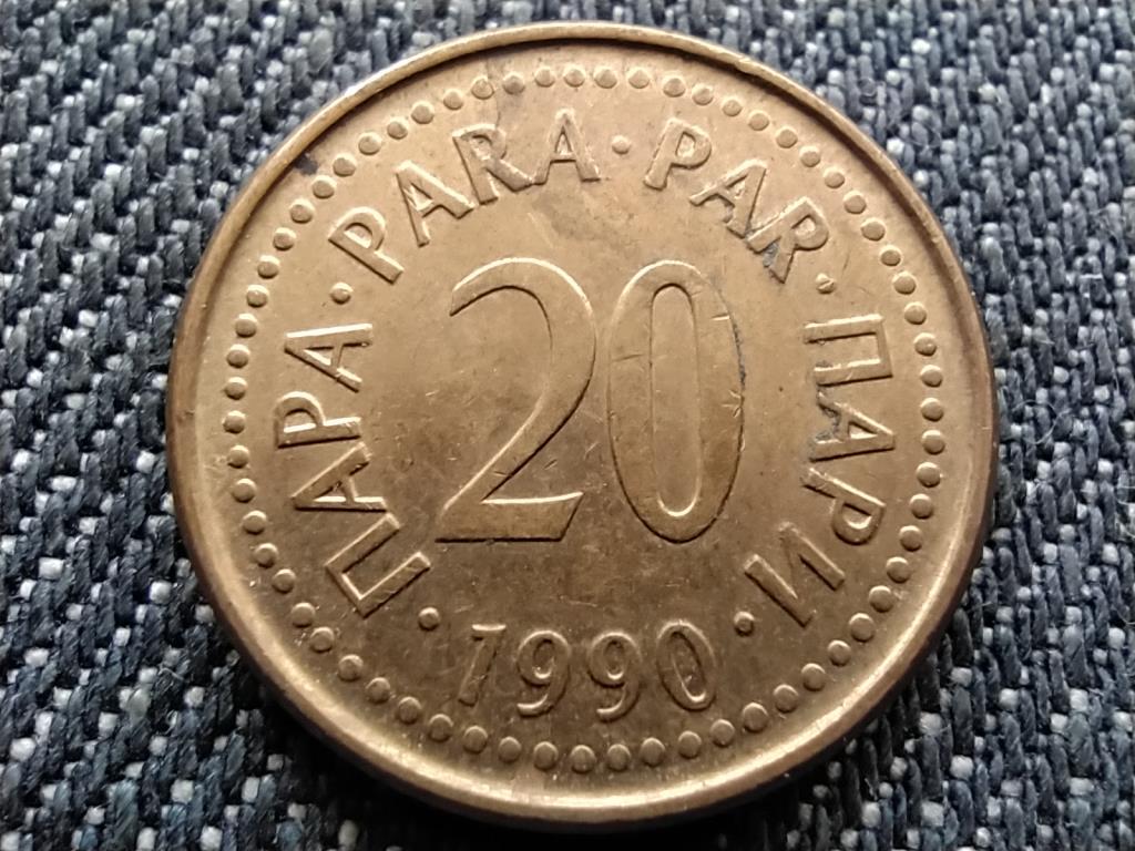 Jugoszlávia 20 para 1990