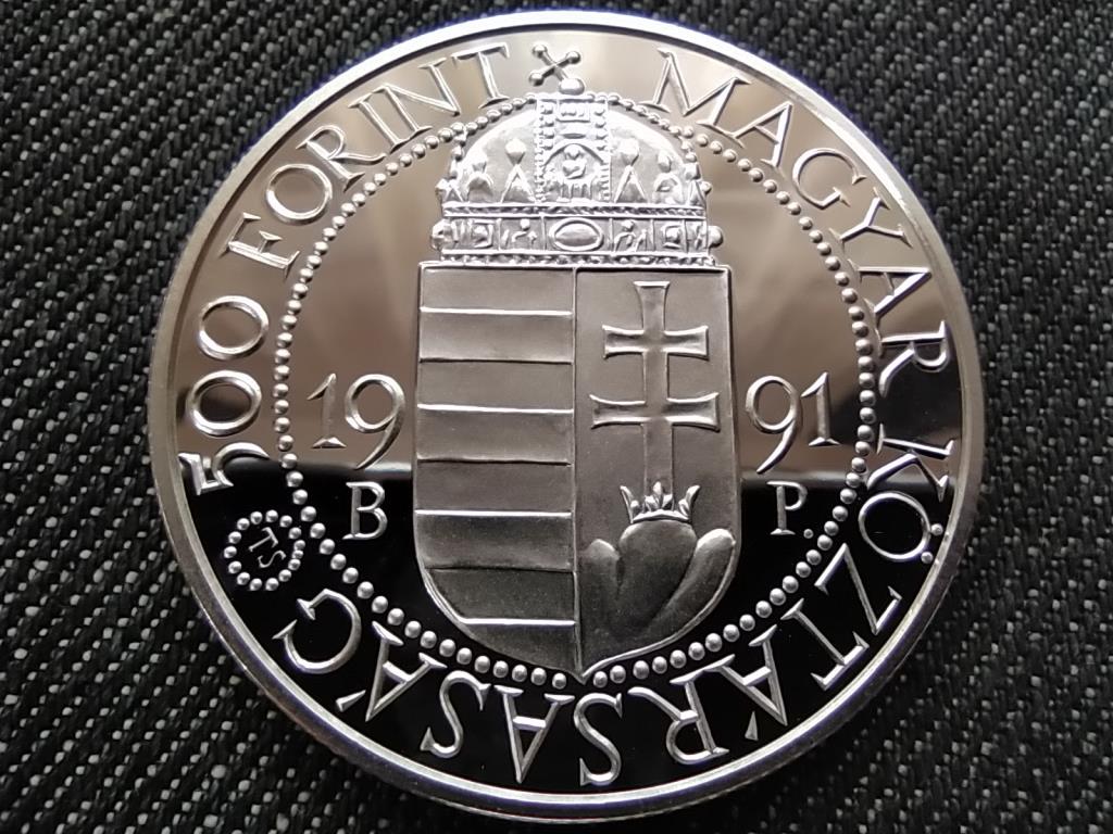 II. János Pál pápa magyaroroszági látogatása .900 ezüst 500 Forint 1991 BP PP