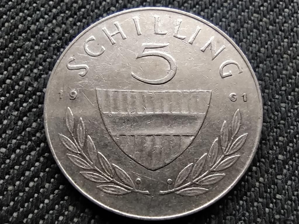 Ausztria .640 ezüst 5 Schilling 1961