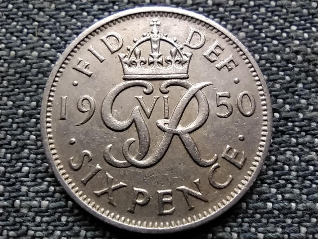 Anglia VI. György (1936-1952) 6 Pence 1950