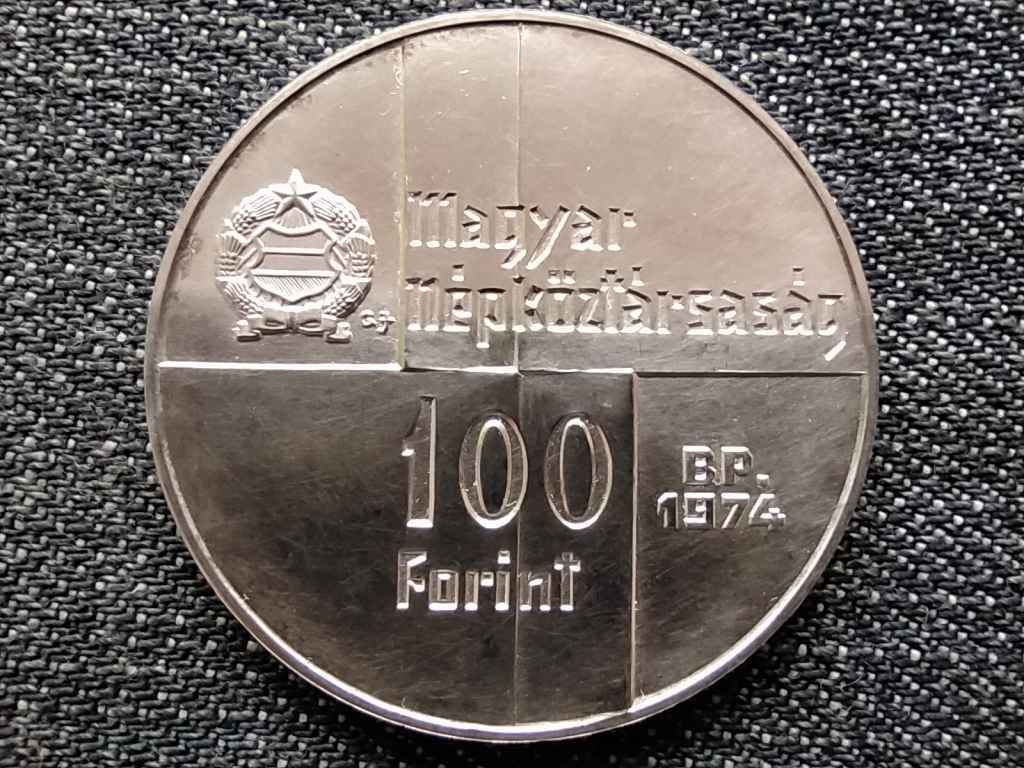 50 éves a Magyar Nemzeti Bank .640 ezüst 100 Forint 1974 BP BU