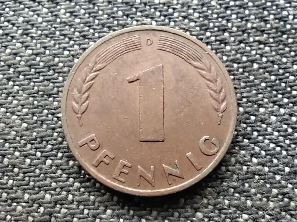 Németország NSZK (1949-1990) 1 Pfennig 1966 D