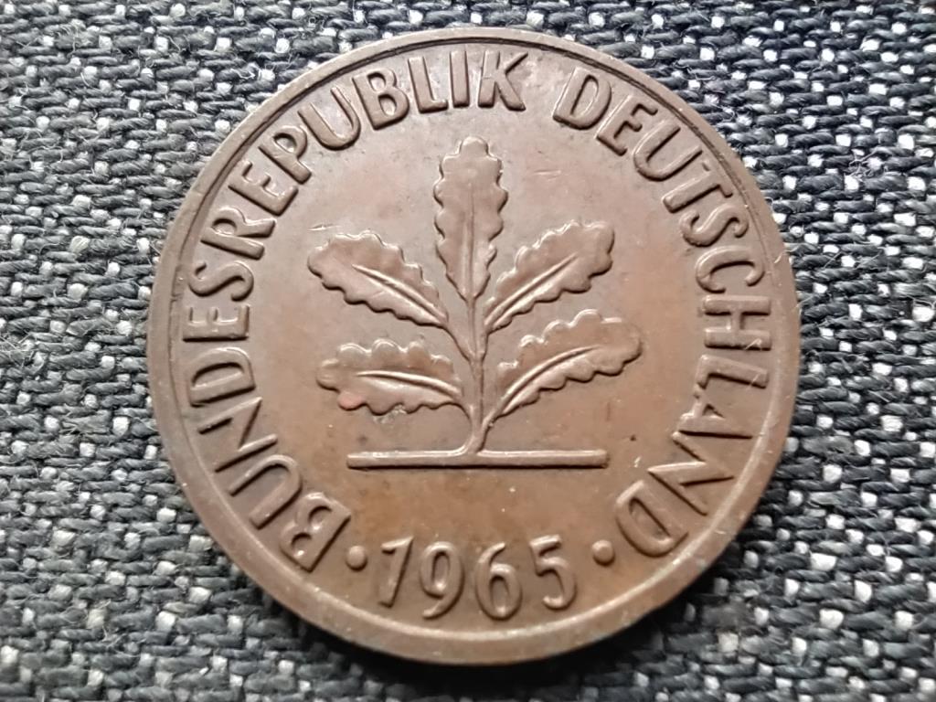 Németország NSZK (1949-1990) 2 Pfennig 1965 J