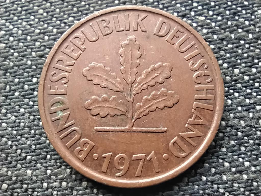Németország NSZK (1949-1990) 2 Pfennig 1971 J