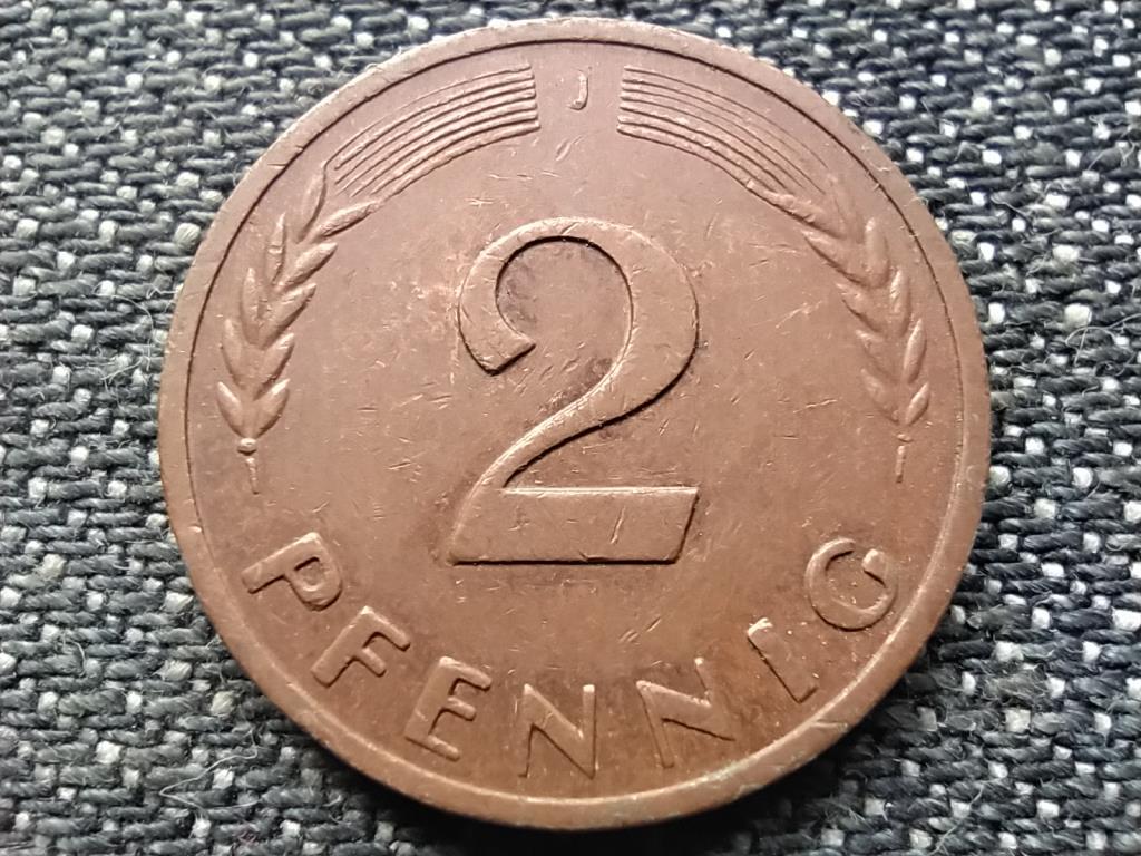 Németország NSZK (1949-1990) 2 Pfennig 1971 J