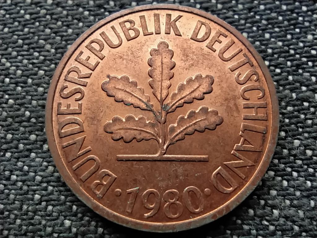 Németország NSZK (1949-1990) 2 Pfennig 1980 F