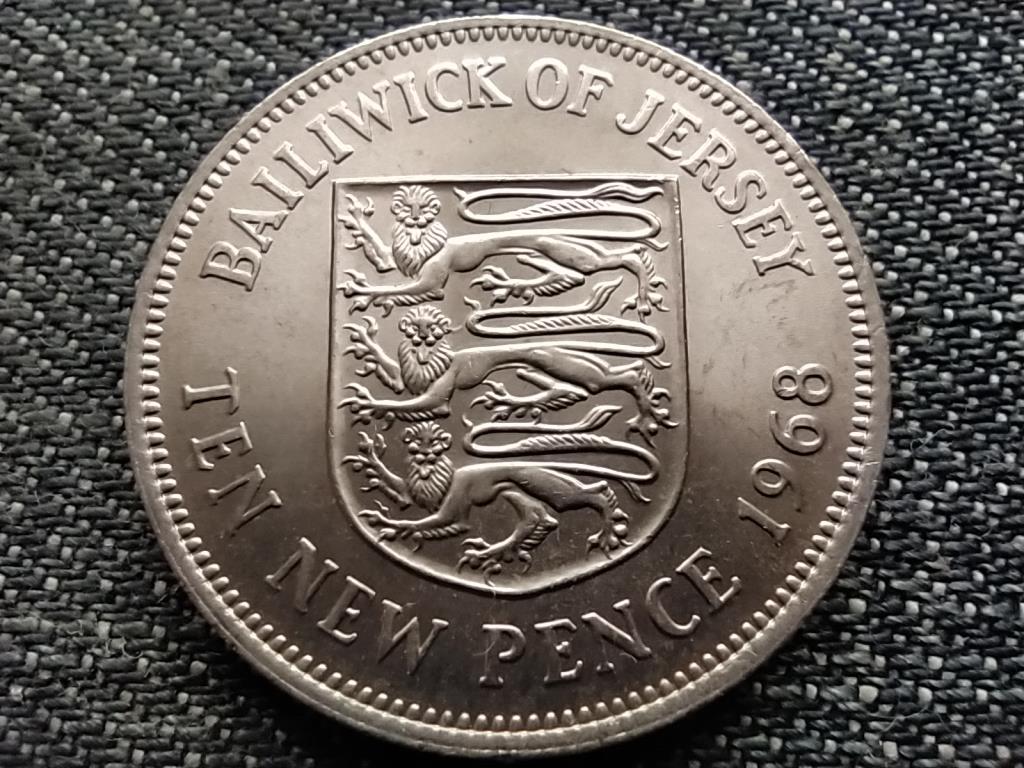 Jersey II. Erzsébet 10 új penny 1968