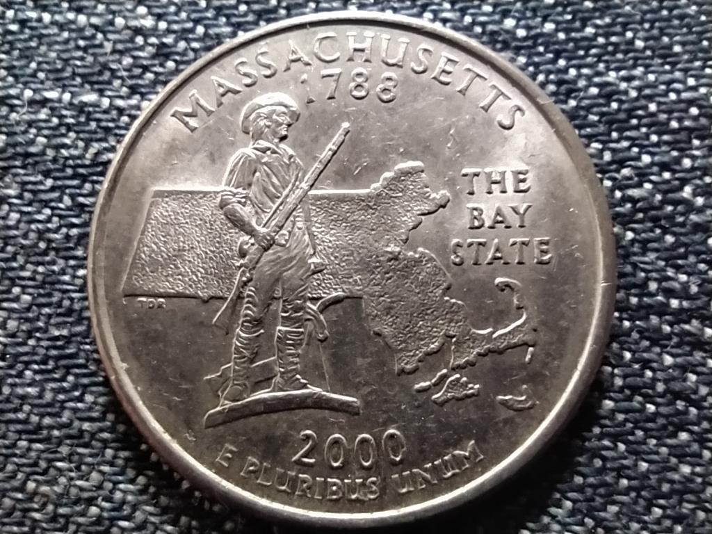USA 50 State Quarters Massachusetts 1/4 Dollár 2000 P