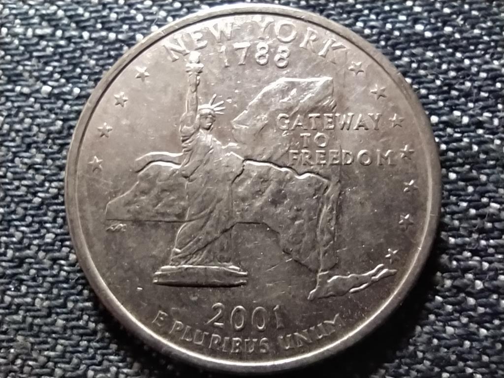 USA 50 State Quarters New York 1/4 Dollár 2001 D
