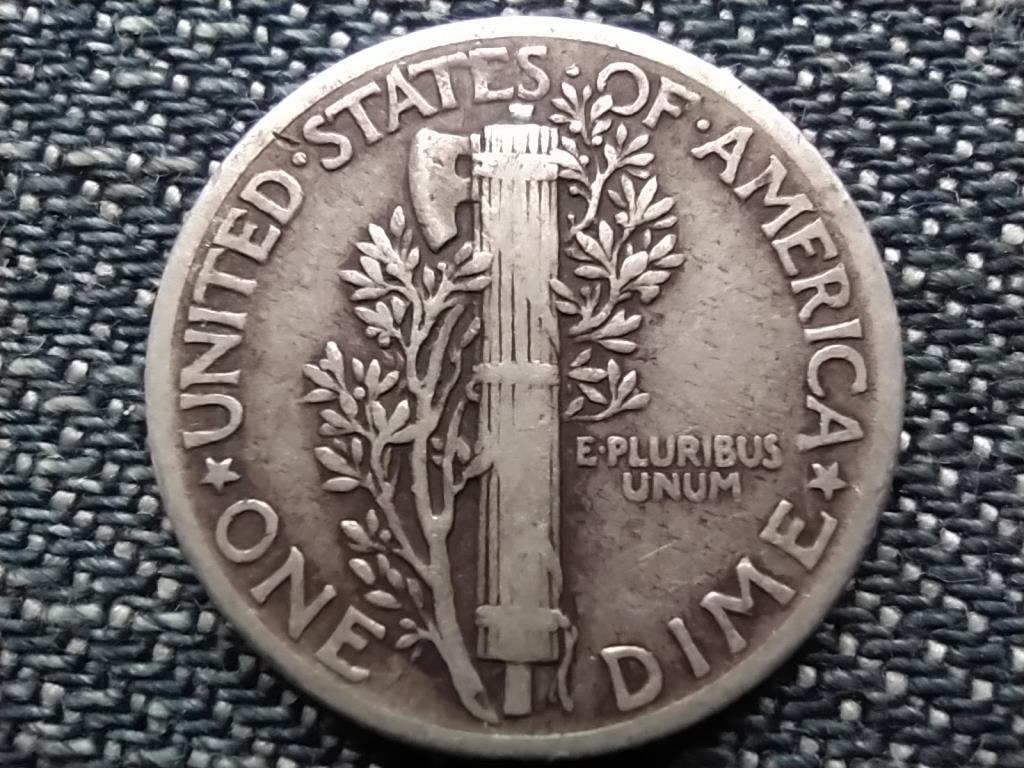 USA Mercury Dime .900 ezüst 1 dime 1943