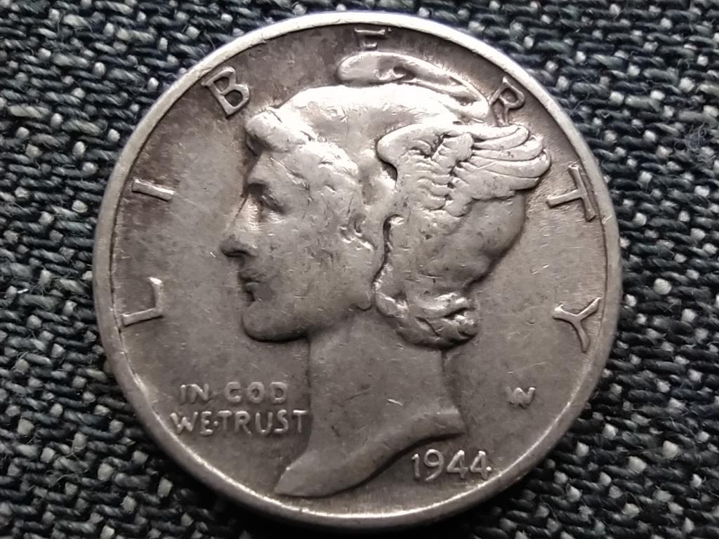 USA Mercury Dime .900 ezüst 1 dime 1944