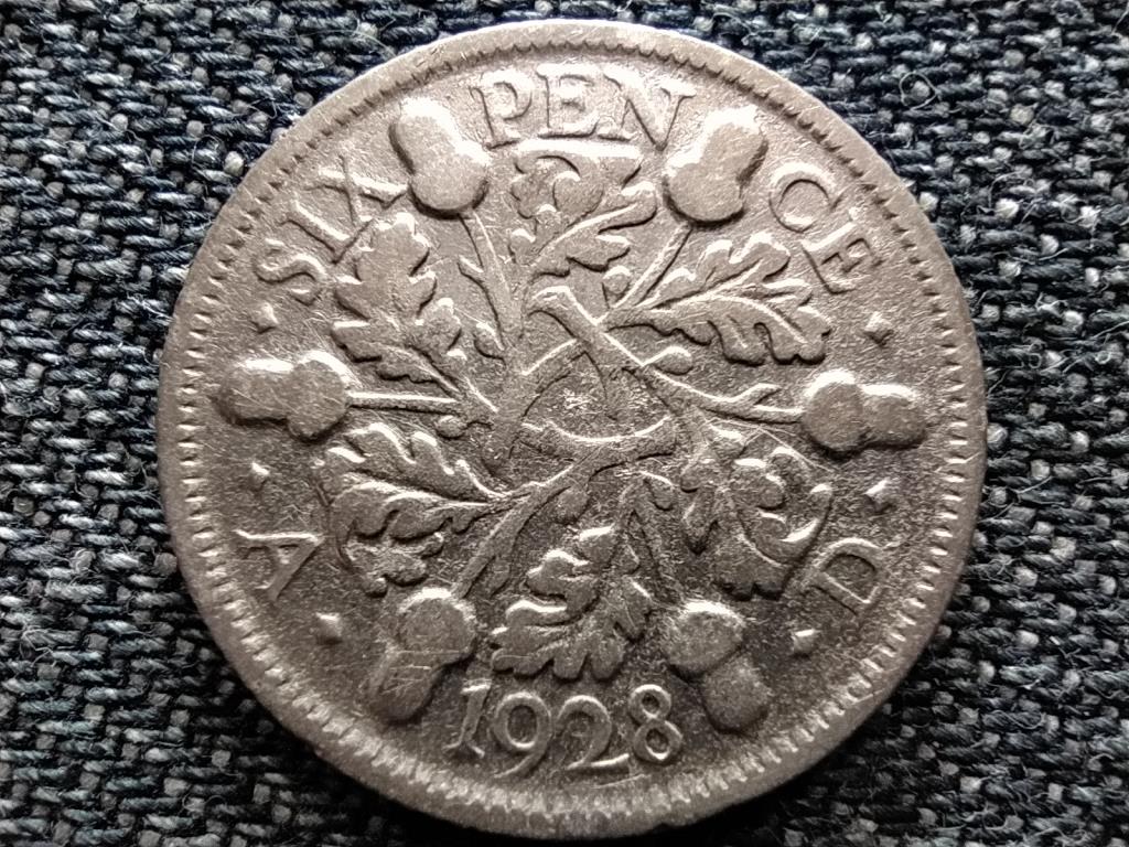 Anglia V. György .500 ezüst 6 Pence 1928