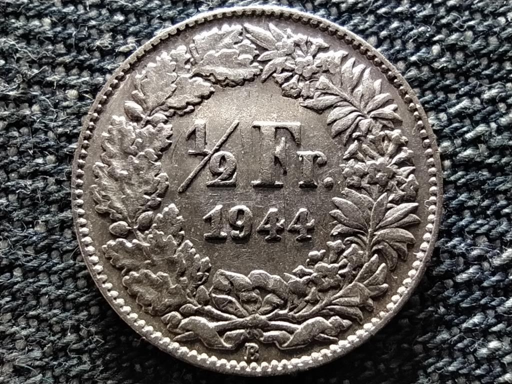 Svájc .835 ezüst 1/2 Frank 1944 B