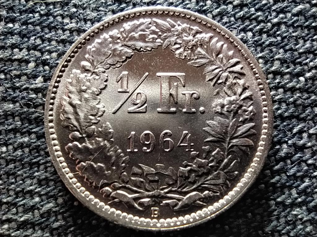 Svájc .835 ezüst 1/2 Frank 1964 B
