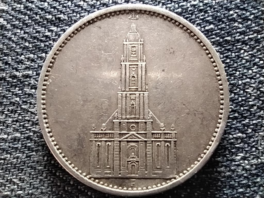 Németország Potsdam Templomos .900 ezüst 5 birodalmi márka 1934 F