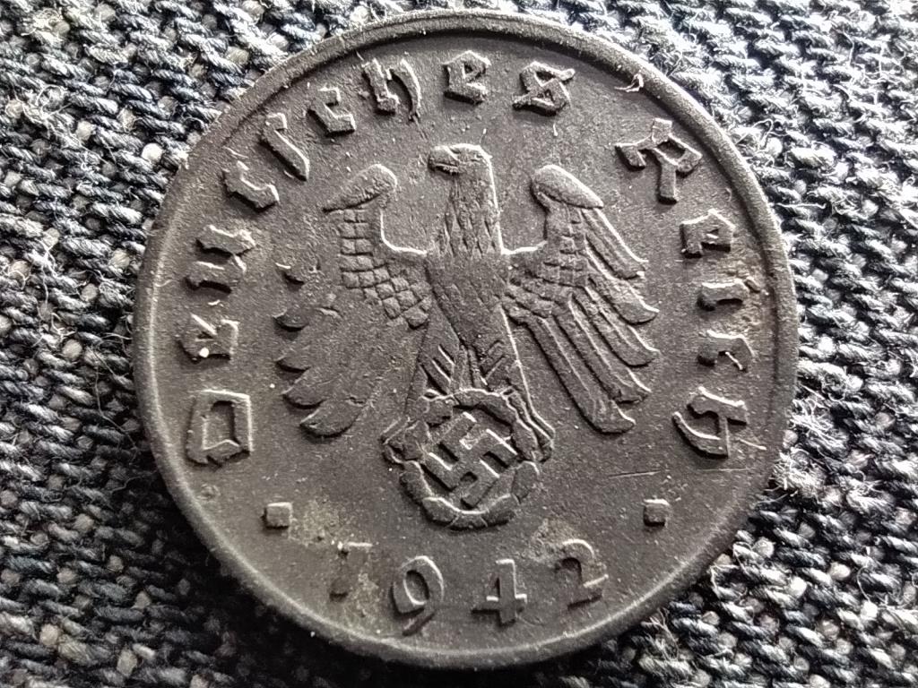 Németország Horogkeresztes 1 birodalmi pfennig 1942 D