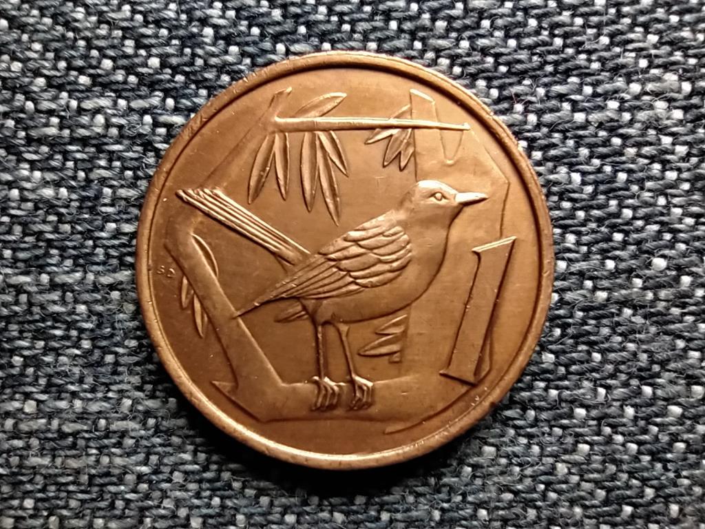 Kajmán-szigetek II. Erzsébet (1952-) rigó 1 cent 1972